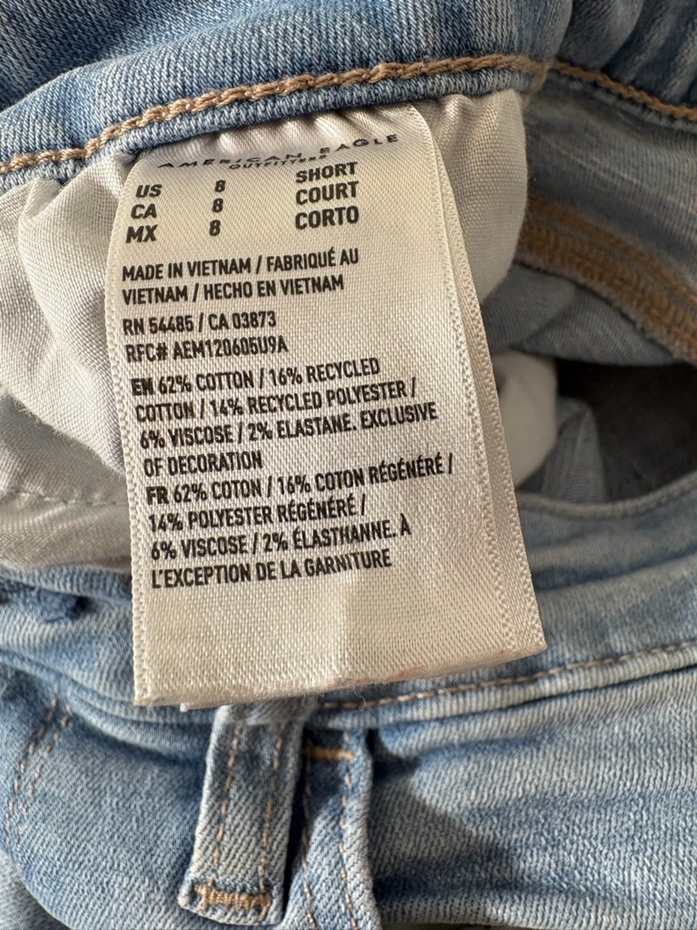American Eagle Outfitters Light Wash Distressed Skinny Jeans 1922 - Picture 7 of 13